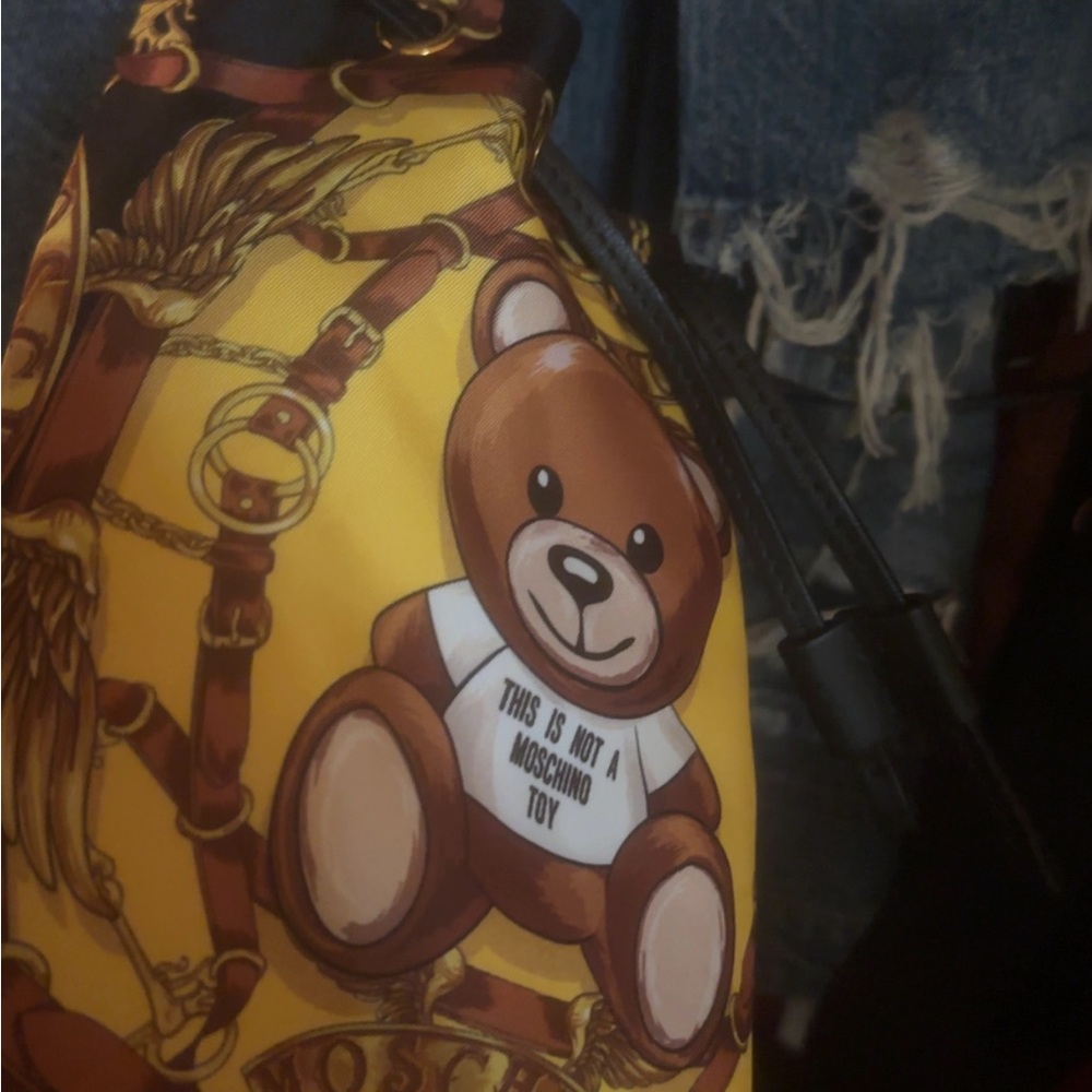 Moschino Bear Print Bucket Bag